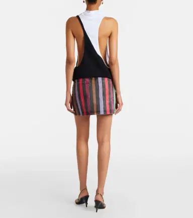 Versace Striped denim miniskirt | Thumbnail 5