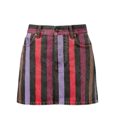 Versace Striped denim miniskirt | Thumbnail 1