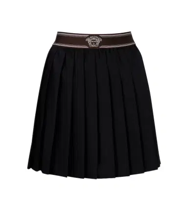 Versace Pleated wool and mohair miniskirt | Thumbnail 1