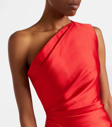 Solace London Kira draped satin cocktail dress | Thumbnail 5