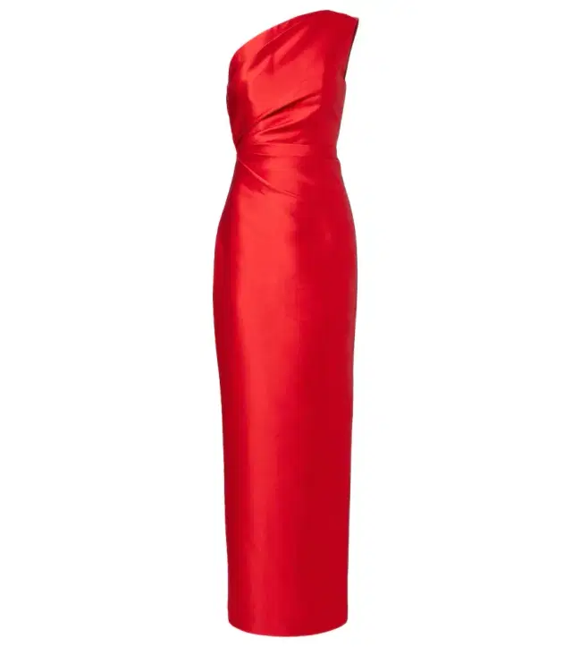 Kira draped satin cocktail dress