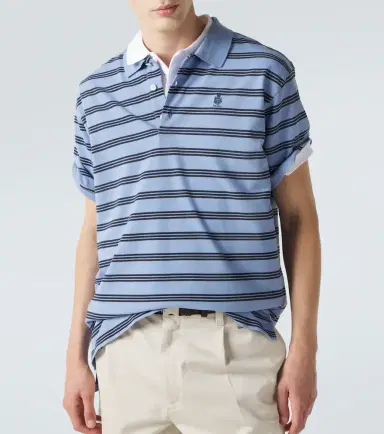 Prada Striped cotton piqué polo shirt | Thumbnail 3