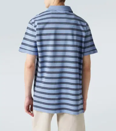 Prada Striped cotton piqué polo shirt | Thumbnail 4