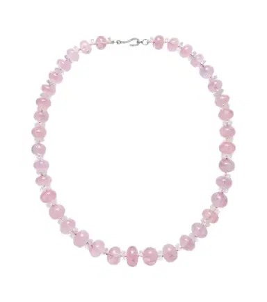 Ileana Makri Beaded necklace with morganite, white topaz, and diamonds | Thumbnail 1 Ileana Makri Beaded necklace with morganite, white topaz, and diamonds | Thumbnail 1