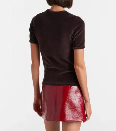 Courreges Courrèges Cotton-blend velvet T-shirt | Thumbnail 3