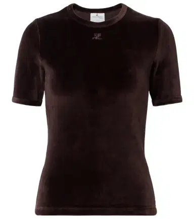 Courreges Courrèges Cotton-blend velvet T-shirt | Thumbnail 1