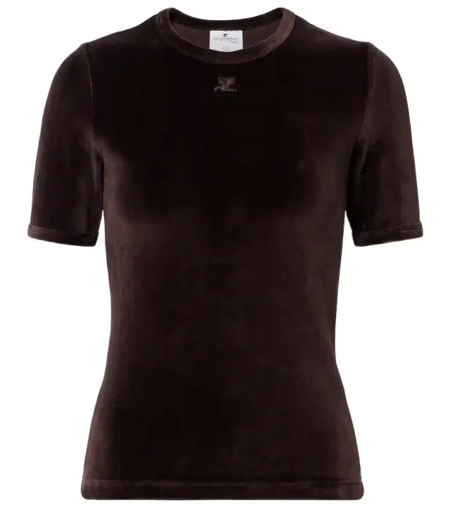 Courreges Courrèges Cotton-blend velvet T-shirt