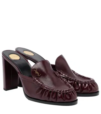 Saint Laurent Le Loafer Cassandre leather mules | Thumbnail 1 Saint Laurent Le Loafer Cassandre leather mules | Thumbnail 1