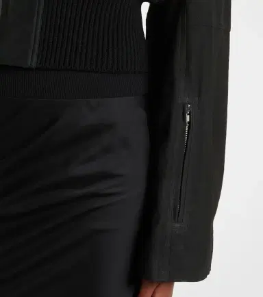 Rick Owens Scarf Flight leather jacket | Thumbnail 3