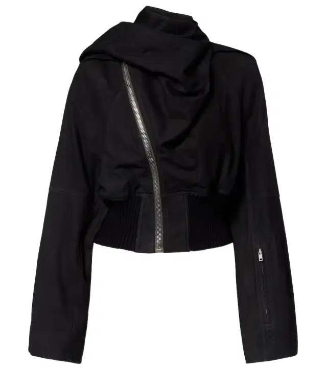 Rick Owens Scarf Flight leather jacket