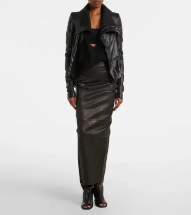 Rick Owens Naska leather biker jacket | Thumbnail 3