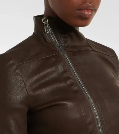 Rick Owens Gary leather and cotton-blend jacket | Thumbnail 2