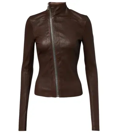 Rick Owens Gary leather and cotton-blend jacket | Thumbnail 1