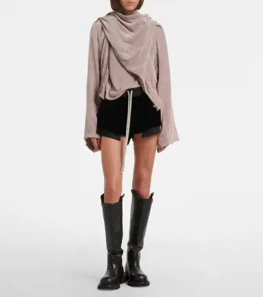 Rick Owens Scarf Flight chenille bomber jacket | Thumbnail 2