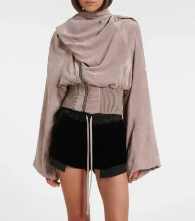 Rick Owens Scarf Flight chenille bomber jacket | Thumbnail 4