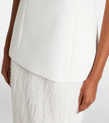 RÓHE Róhe Bridal fringed wool-blend gown | Thumbnail 4