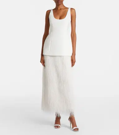 RÓHE Róhe Bridal fringed wool-blend gown | Thumbnail 5