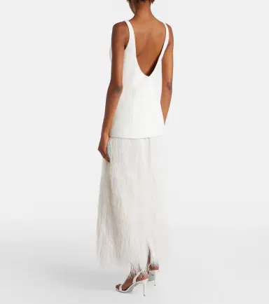 RÓHE Róhe Bridal fringed wool-blend gown | Thumbnail 6