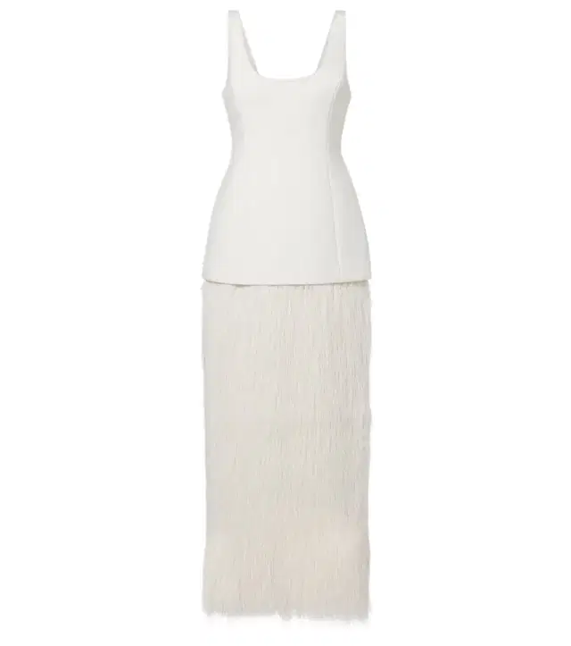 Róhe Bridal fringed wool-blend gown