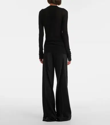 Rick Owens Bias cady crêpe cady wide-leg pants | Thumbnail 3 Rick Owens Bias cady crêpe cady wide-leg pants | Thumbnail 3