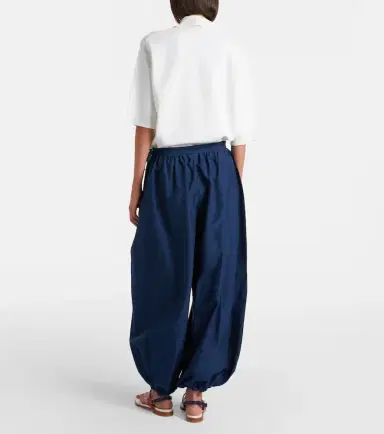 Polo Ralph Lauren Belted cotton and silk balloon pants | Thumbnail 3 Polo Ralph Lauren Belted cotton and silk balloon pants | Thumbnail 3