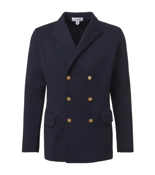 Lardini Double-breasted virgin wool blazer