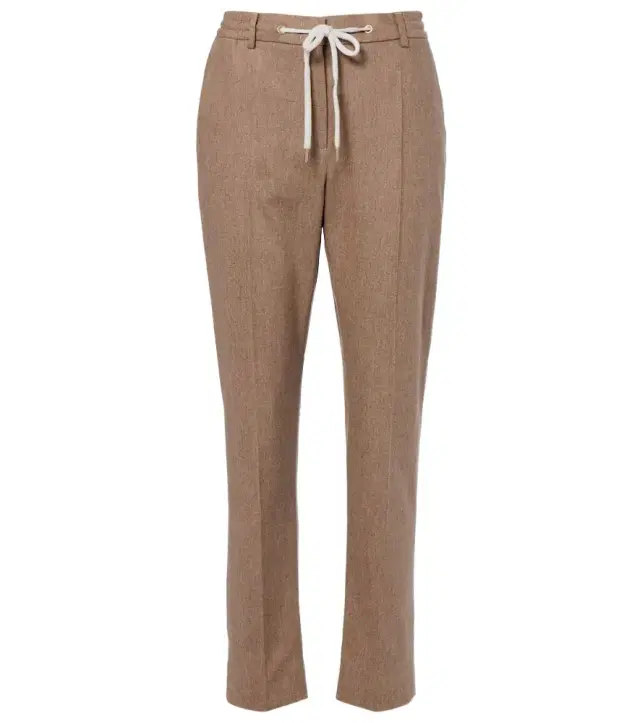 Wool and cashmere tapered pants