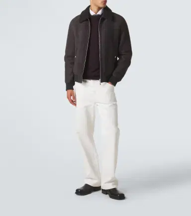 ELEVENTY Shearling-lined suede jacket | Thumbnail 3