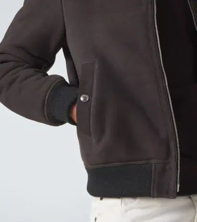 ELEVENTY Shearling-lined suede jacket | Thumbnail 4