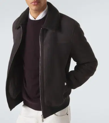 ELEVENTY Shearling-lined suede jacket | Thumbnail 6