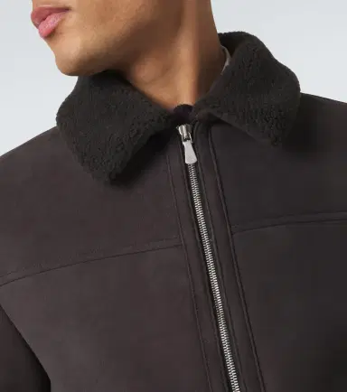 ELEVENTY Shearling-lined suede jacket | Thumbnail 7