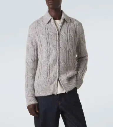 ELEVENTY Wool, alpaca and silk-blend zip-up cardigan | Thumbnail 5