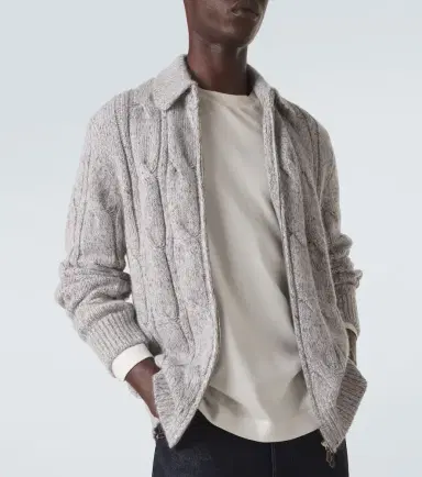 ELEVENTY Wool, alpaca and silk-blend zip-up cardigan | Thumbnail 6