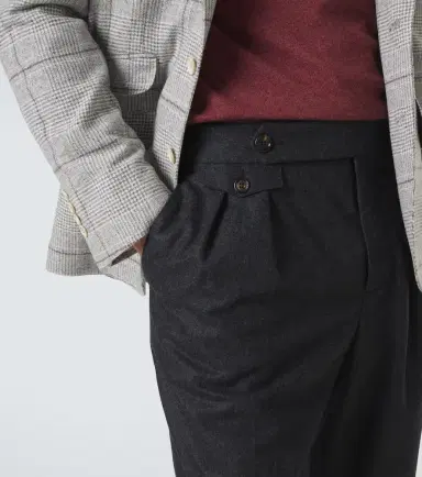 Brunello Cucinelli Virgin wool flannel slim pants | Thumbnail 4 Brunello Cucinelli Virgin wool flannel slim pants | Thumbnail 4