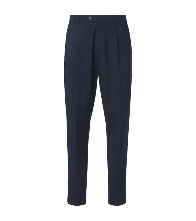 Wool-blend straight pants