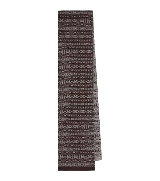 Eleventy Fair Isle intarsia cashmere scarf