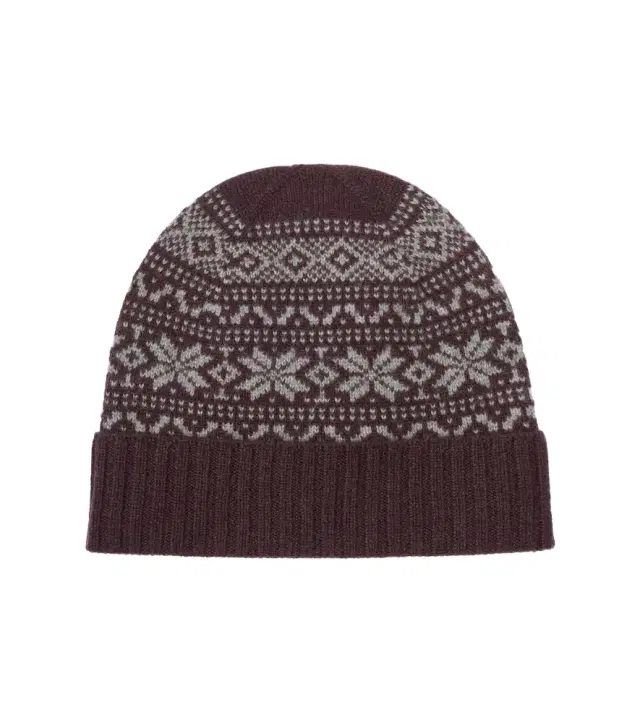 Eleventy Fair Isle intarsia cashmere beanie