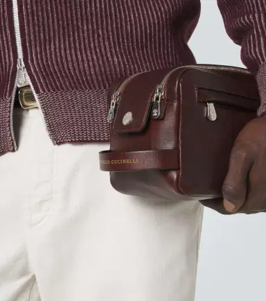 Brunello Cucinelli Leather toiletry bag | Thumbnail 2 Brunello Cucinelli Leather toiletry bag | Thumbnail 2