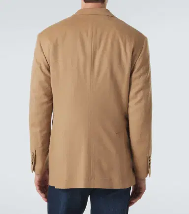 Brunello Cucinelli Double-breasted camel hair blazer | Thumbnail 3