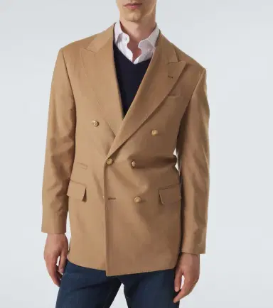 Brunello Cucinelli Double-breasted camel hair blazer | Thumbnail 5