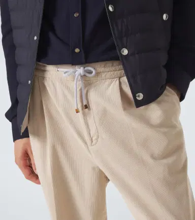 Brunello Cucinelli Cotton corduroy tapered pants | Thumbnail 3