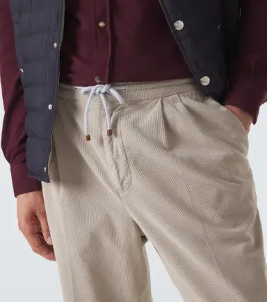 Brunello Cucinelli Cotton corduroy tapered pants | Thumbnail 2