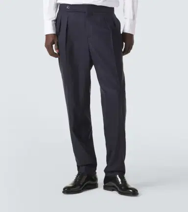 Brunello Cucinelli Wool and silk straight pants | Thumbnail 3