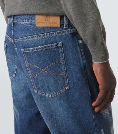 Brunello Cucinelli Mid-rise straight jeans | Thumbnail 3 Brunello Cucinelli Mid-rise straight jeans | Thumbnail 3