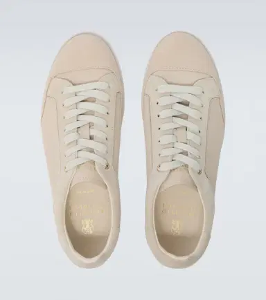 Brunello Cucinelli Suede-trimmed leather sneakers | Thumbnail 2 Brunello Cucinelli Suede-trimmed leather sneakers | Thumbnail 2