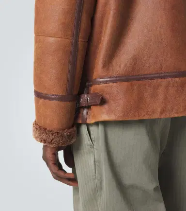 Brunello Cucinelli Shearling-lined leather jacket | Thumbnail 3 Brunello Cucinelli Shearling-lined leather jacket | Thumbnail 3