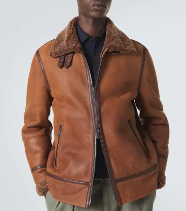 Brunello Cucinelli Shearling-lined leather jacket | Thumbnail 6 Brunello Cucinelli Shearling-lined leather jacket | Thumbnail 6