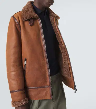 Brunello Cucinelli Shearling-lined leather jacket | Thumbnail 7 Brunello Cucinelli Shearling-lined leather jacket | Thumbnail 7