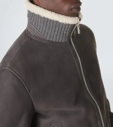 Brunello Cucinelli Cashmere-trimmed shearling blouson jacket | Thumbnail 5 Brunello Cucinelli Cashmere-trimmed shearling blouson jacket | Thumbnail 5