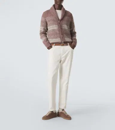 Brunello Cucinelli Leather-trimmed suede sneakers | Thumbnail 2 Brunello Cucinelli Leather-trimmed suede sneakers | Thumbnail 2